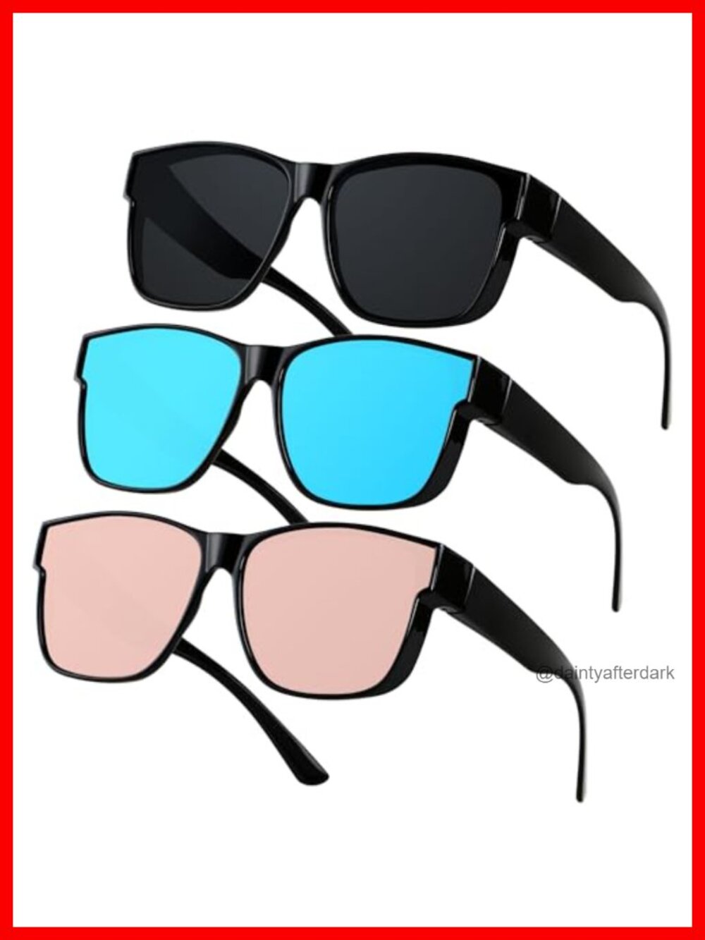 Polarized Fit Over Glasses Sunglasses Oversized Square UV400 TR90